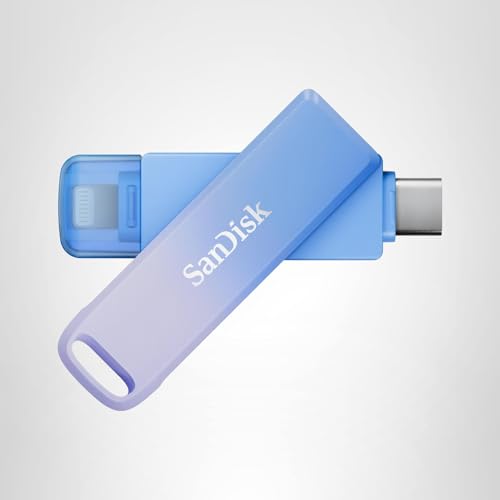SanDisk 256GB Creator Phone Drive - for iPhone, iPad, Laptop & Mac - Includes USB Type-C and Lightning Connectors - Automatic Backup, 3 Months of Adobe Lightroom Included - SDIXD0N-256G-GN6TP