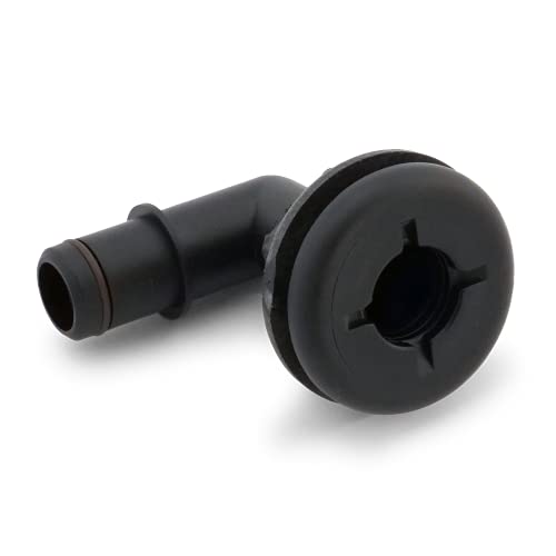 Flow-Rite MA-027-B Flanged Thru-Hull Elbow, Black 3/4