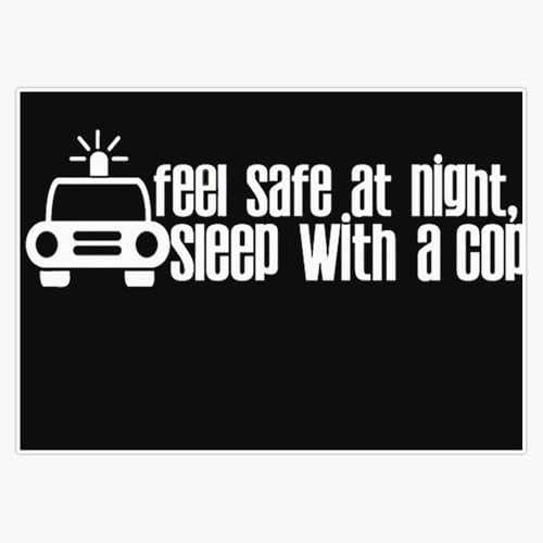 Feel Safe at Night Sleep with COP Sticker Decal Laptop