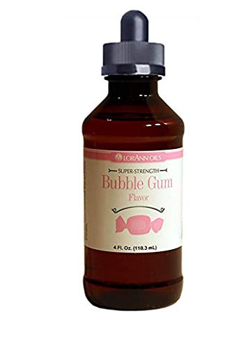 LorAnn Bubble Gum Super Strength Flavor, 4 ounce bottle - Includes a Child Resistant threaded Glass Dropper