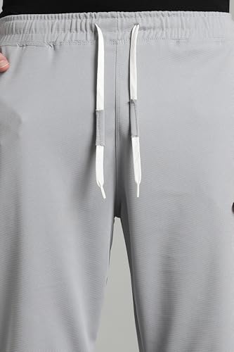 Image of SWADESI STUFF Men's Cotton Blend Track Pants, Black, Comfort Fit with Drawstring, Side Pockets for Regular Wear, Sports, Joggers