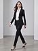 QRNPV Women's Two Piece Pants Suits - Wrinkle-Free High End Business Dressy Formal Casual Blazer Set - Professional Work Office Outfit Black