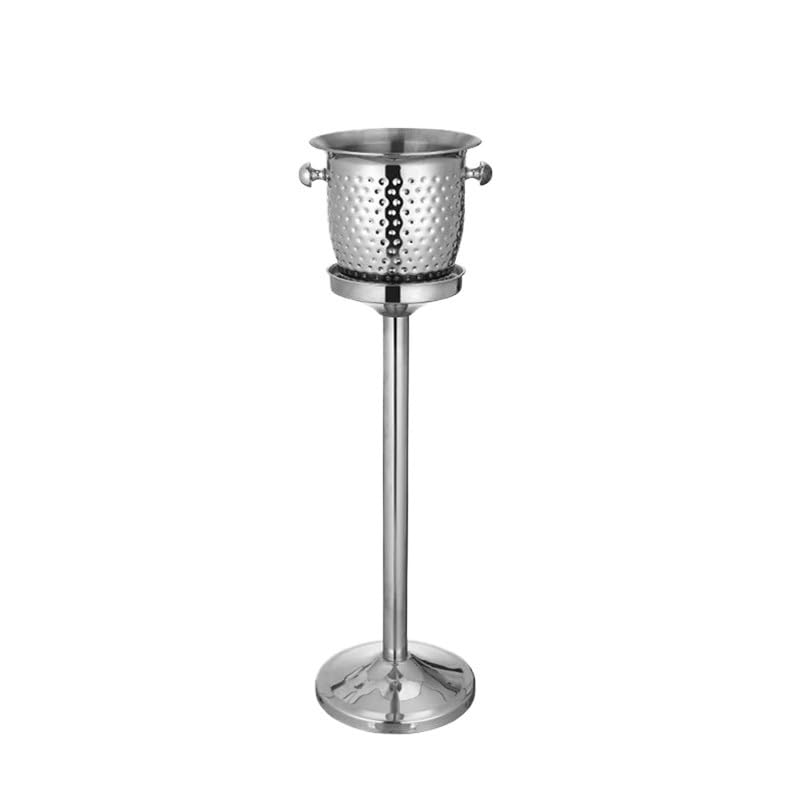 Soporte de Acero Inoxidable for cubitera Hielo, contenedor Cubitos for Fiestas, Bares, Karaoke, barbacoas y hogar para Botellas de Vino o champán