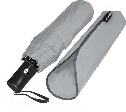 Image of SIEPASA Umbrella for Men - Automatic Large Size Foldable Umbrella with Travel Cover for Man and women - 3 fold Windproof umbrella
