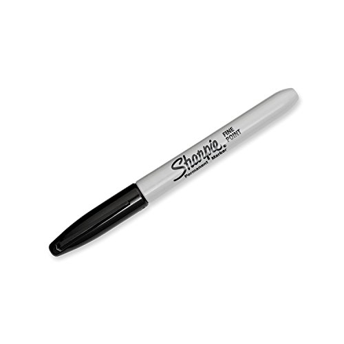 Image of Sharpie Permanent Marker, Fine Point, Black, 1 Count (Pack of 3)