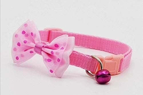 RvPaws Adjustable Puppy and Cat Collars Buckle Safety Neck Collar Strap with Bell Small Size Designer Collar for Cat (1Pcs Pink Color) (B09J28SBQ5) Amazon Price History, Amazon Price Tracker
