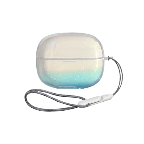 Buds 8 pro �pTPU�f�� �N���A�P�[�X �V���v���� �\�t�g�P�[�X CASE TPU�f�� �l�C �J�o�[ �X�g���b�v�t��(�N���A�O���[��)