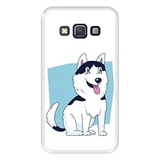 Mobilskal för [ Samsung Galaxy A3 2015 ] design [ Husky valp ] Transparent TPU flexibelt silikonskal