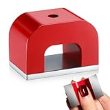 Gulfmew Horseshoe Alnico U Shaped Magnet, 22 lb Pull, Red, Rectangular, Utility Magnet(1 Pcs)