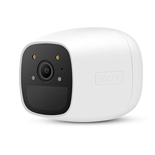 Vacos Cam Full di colori 1080P Telecamera di sicurezza Batteria Ricaricabile per esterni Senza Fili con Visione Notturna Wireless Energia solare con rilevamento AI PIR Supporto locale Alexa