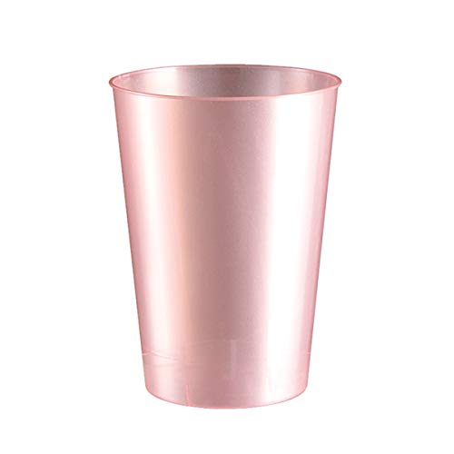 Sovie Tableware | Mehrweg Trinkbecher PS (Polystrol) Perlmutt-Rosa 230 ml | Trinkglas Becher Wasserglas | 10 Stück Cover