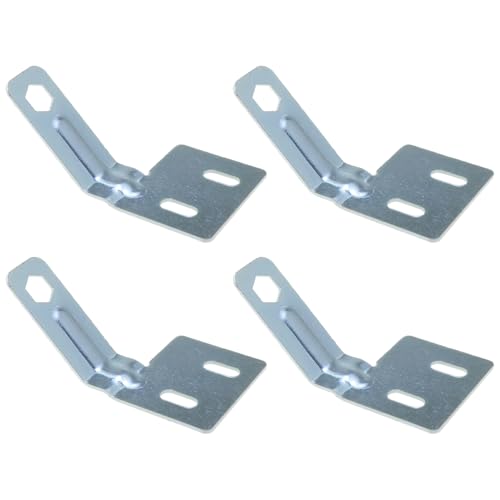 Bisagras metálicas plateadas para puertas dobles plegables Heyous, 4 piezas, para reparación de puertas de gabinete de pared, sala o dormitorio miniatura 1