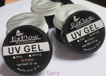 6pcs UV Builder Gel for Creating Fantastic Crystal French Nail Effect , Clear , White , Pink , Transparent Uv Gel ,