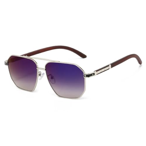 Lunettes de soleil homme double protection UV400 verres larges contre la fatigue oculaire