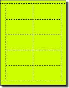 500 Label Outfitters® Lift Off Lemon Micro Perforated Laser and Inkjet Printable Business Cards 50 Sheets