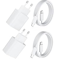2 Pack 20W USB C Schnellladegerät PD 3.0 für iPhone & iPad + 2m USB-C Schnellladekabel –Handy Ladegerät& Ladekabel für 17 16 15/17 16 15 Pro/17 16 15 Pro Max, Adapter Stecker für iPad Pro/Air/Mini