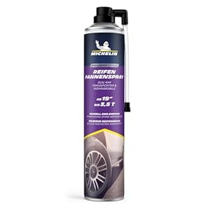MICHELIN Reifenpannenspray 750 ml – Reifendichtmittel für SUV, 4x4, Transporter & Wohnmobile – Für große Reifen ab 19 Zoll bis 3, 5 t – RDKS-kompatibel – Sofort fahrbereit ohne Werkzeug
