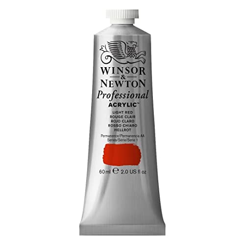 Winsor & Newton 2320362 60 ml Professional Acrylic Colour - Light Red, 59.15 ml (Pack of 1)