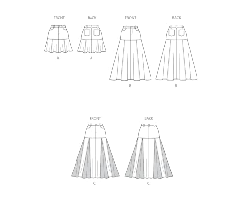 Simplicity SS3070Y5 Misses' Flared Skirts Sewing Pattern Packet, Design Code S3070, Sizes 18-20-22-24-262