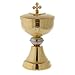 Holyart Chalice and Ciborium for Travel in Gold-Plated Brass, CiboriumChalice Capacity: 100 ml|Chalice Cup Diameter: 6 cm|Chalice Height: 11 cm|Ciborium Diameter: 6.5 cm|Ciborium Height: 11.5 cm