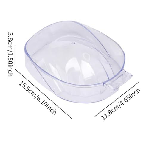 Cuenco para remojo de uñas acrílico transparente miniatura 2