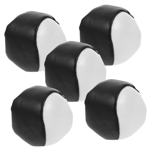 BCOATH 5 Pack Leather Bean Bags for Boys and Girls Throwing Game Toys Juggling Bean Bags Outdoor Playthings Tossing Bean Bag Toys Bean Bag Games