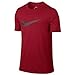 NIKE Men's Dry Swoosh Heather Tee, Gym Red, Small