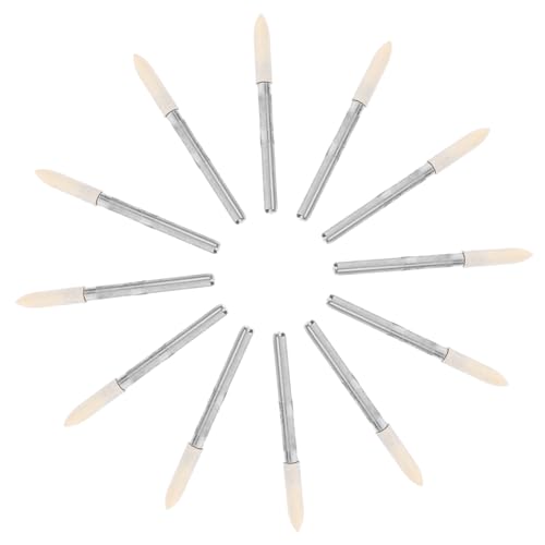 Cabilock 12Pcs Wool Felt Grinding Heads Polishing Bits Buffing Wheels for Jewelry Ceramics Efficient Surface Treatment with Shank for DIY Enthusiasts