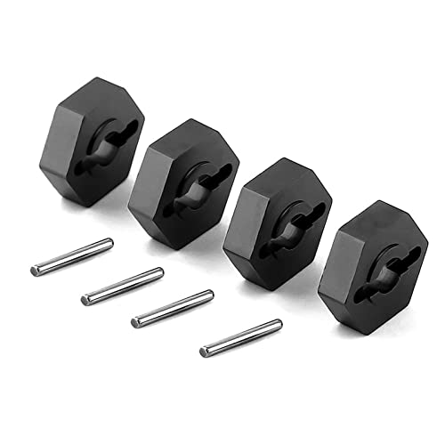 kingsea RC Front & Rear Aluminum Wheel Hubs Hex Driver Adapter 12 mm Upgrade 7154 Compatible with Traxxas 4x4 Slash E-Revo Summit 1/16 Truck Car