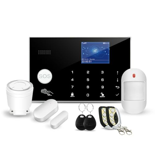 Lonrtesw Alarma Antirrobo Tuya G30 para la Seguridad del Hogar con Pantalla de Temperatura y Humedad, de Alarma WIFI GSM UE.