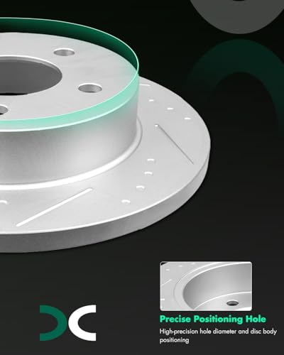 Image of SCITOO Rear 10.52 inch Brake Pads and Rotors Kits Brakes Kit:54017;D627