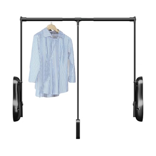 Barre de penderie en aluminium robuste rétractable pour aménagement - 2