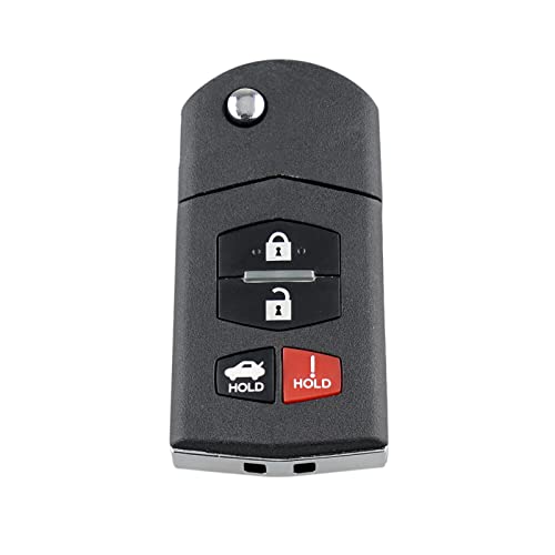 Carcasa para mando Mazda llave inteligente 4 botones negra renovación para uso diario urbano
