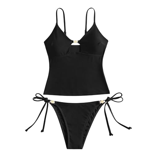 Maillot de bain extensible confortable 2 pièces classique uni