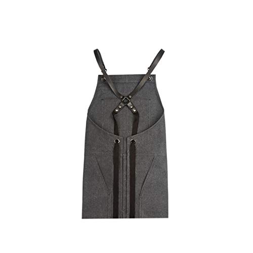 Delantales De Cocina Delantal Cocina Slits Peluquero Dinero Restaurante Barista Delantales Pintura Ropa De Trabajo For Hombres Y Mujeres (Color : Lether Belt)
