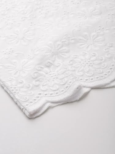 Image of feranoid White Chicken Embroidred Cotton Regular Fit Palazzo