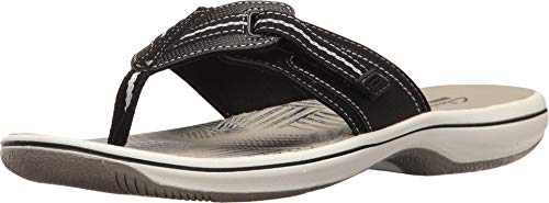 Tongs Clarks Brinkley Jazz femme finies les douleurs aux pieds en taille 43 noir