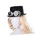 LABRIMP Fashion Party Fedora Carnival Jazz Hat Men's Women's Gentleman Hat Glasses Design Unisex