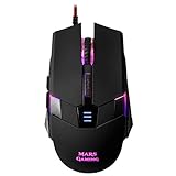 raton mars gaming mm0 Cuenta con cambio de nivel de alta velocidad On-the-Fly de 400/800/1600/3200 DPI para una precisión y control máximo