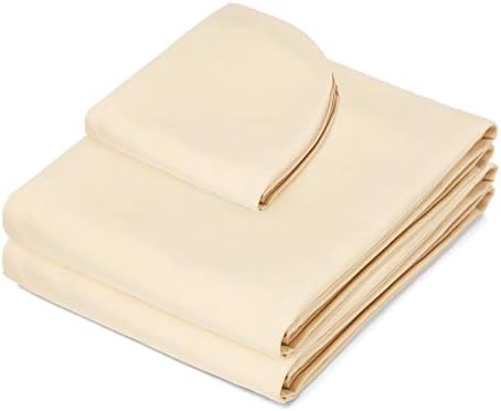 Natural: Saloniture 3-Piece Microfiber Massage Table Sheet Set - Premium Facial Bed Cover - Includes Flat and Fitted Sheets with Face Cradle Cover - Natural