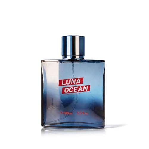 Image of AFLUXE Luna Ocean Eau de Toilette for Men, Clean Aromatic Fougere Ocean Cologne, Long Lasting Scented Mens Perfume, 3.3 fl oz (100 ml)