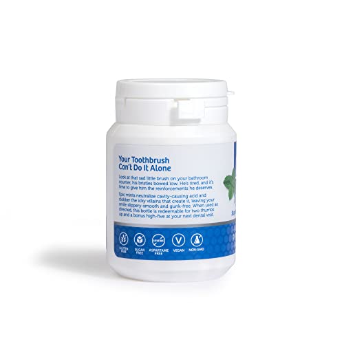 Epic Xylitol Mints - Sugar Free & Aspartame Free Mints Sweetened W/ Xylitol For Dry Mouth & Gum Health (Peppermint, 180-Piece Bottle, 2 Bottles) #TOP3