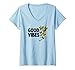 Femme Good Vibes Gifts - Energie positive motivante uniquement T-Shirt avec Col en V