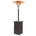 Magshion 7.2-Ft Freestanding Propane Patio Heater for Outdoor Use, 48,000 BTU, Made in Steel & Wicker, Brown
