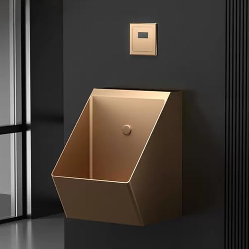 OTQEFTN Wall Mounted Sensor Urinal, 304 Stainless Steel Urinals, Men's Commercial Flushing Urinal, Anti-Splash Features, for Bathrooms, Hotels, Shopping