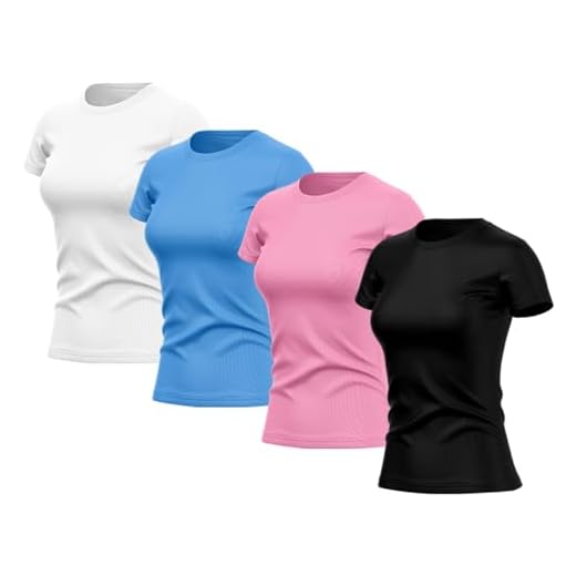 Kit 4 Camisetas Feminina Dry Básica Lisa Proteção Solar UV Térmica Blusa Academia Esporte Camisa (BR, Alfa, G, Regular, Preto, branco)