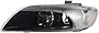 Valeo 044700 Driver Side OE Headlight Assembly with Black Bezel