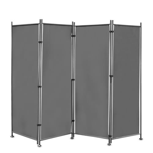 Monucep Paravent Raumteiler 4 Teilig klappbar, Freistehend Trennwand, Umkleide Sichtschutz Wand...