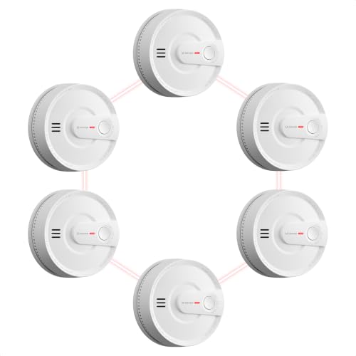 X-Sense Interconnected Smoke Detector, 10-Year Battery, SD20-W, 6-Pack - image 1