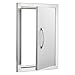 VEVOR Outdoor BBQ Kitchen Door - 14W x 20H Inch Stainless Steel Flush Mount Vertical Wall Door with Handle for Island, Grilling Station